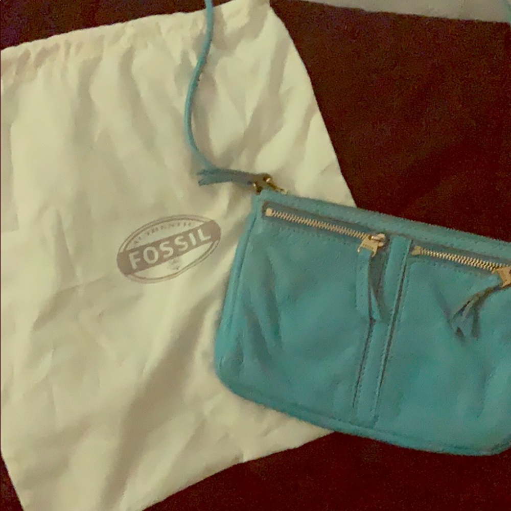 Blue Leather Fossil Purse